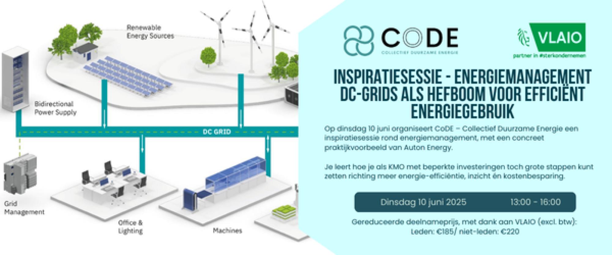 Inspiratiesessie - Energiemanagement DC-grids als hefboom voor efficiënt energiegebruik